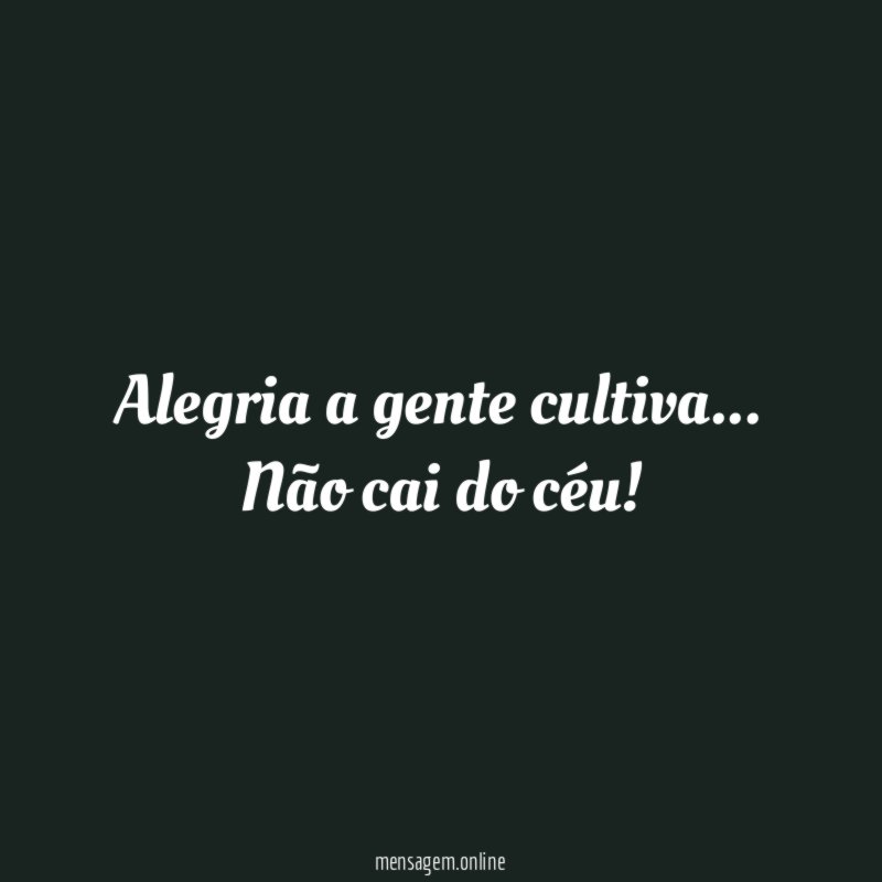 Alegria a gente cultiva