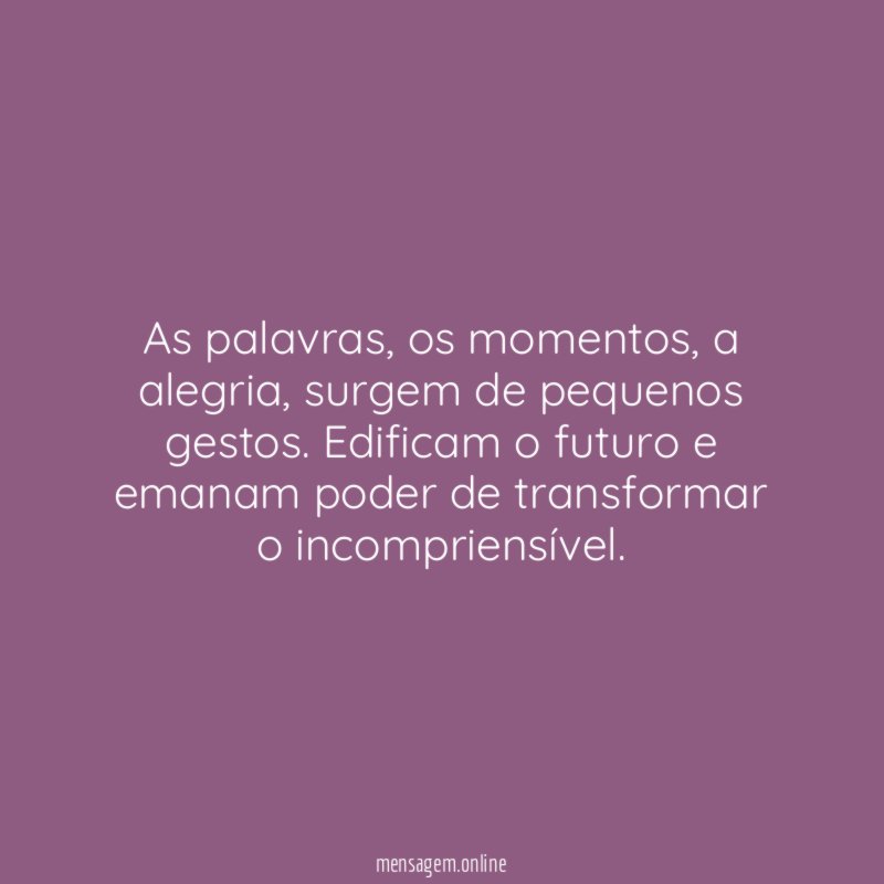 As palavras
