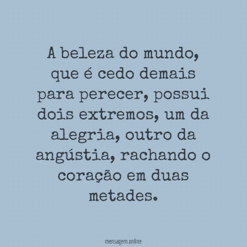 A beleza do mundo