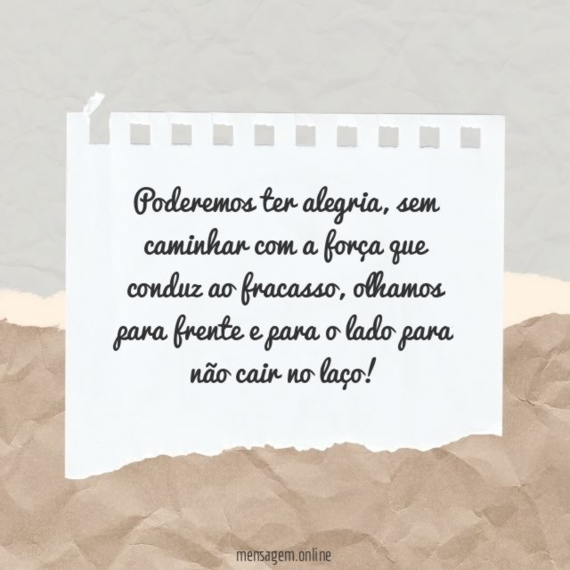 Poderemos ter alegria
