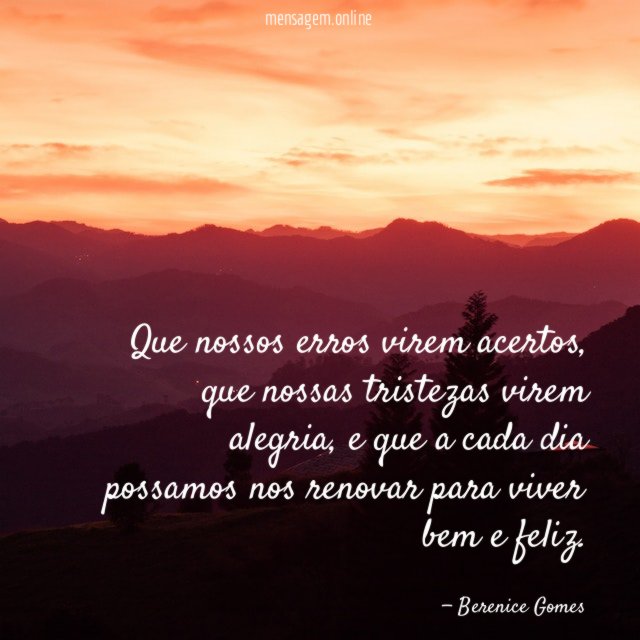 Que nossos erros virem acertos