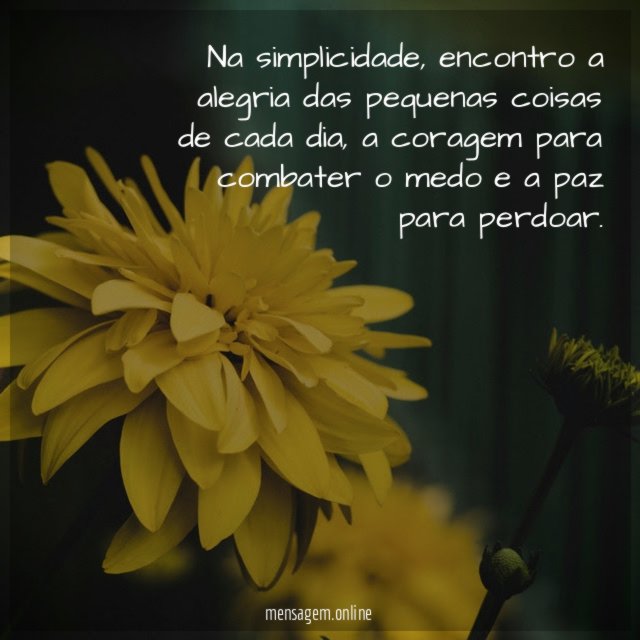 Na simplicidade