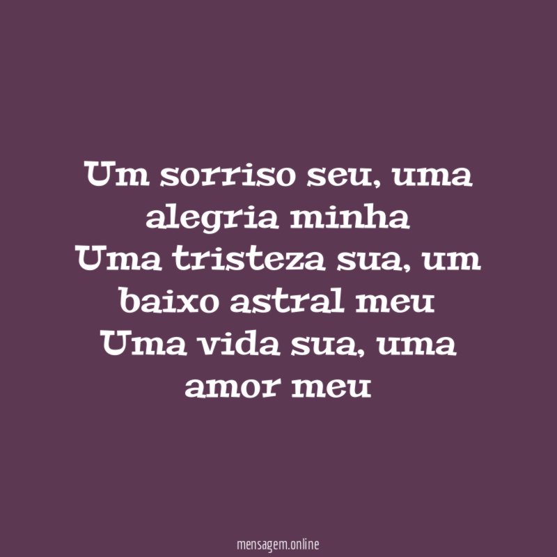 Um sorriso seu