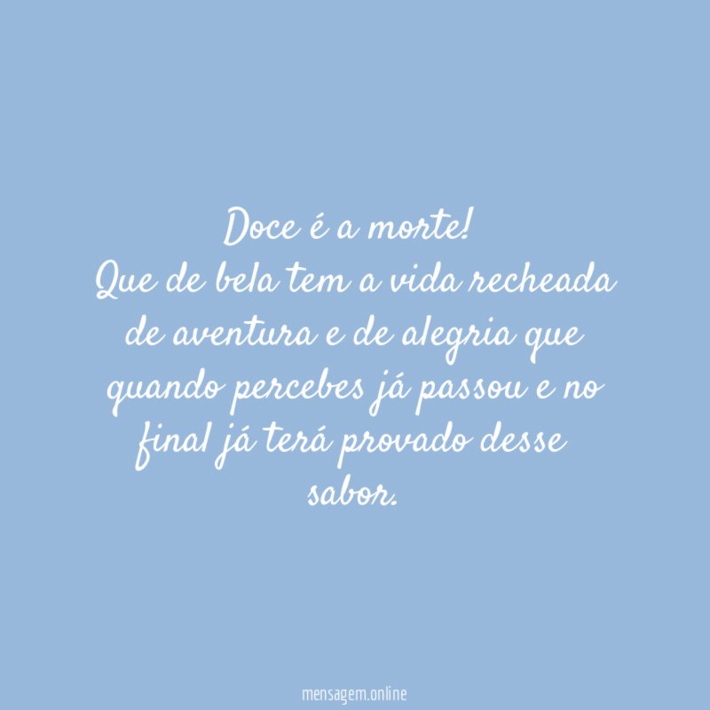 Doce é a morte