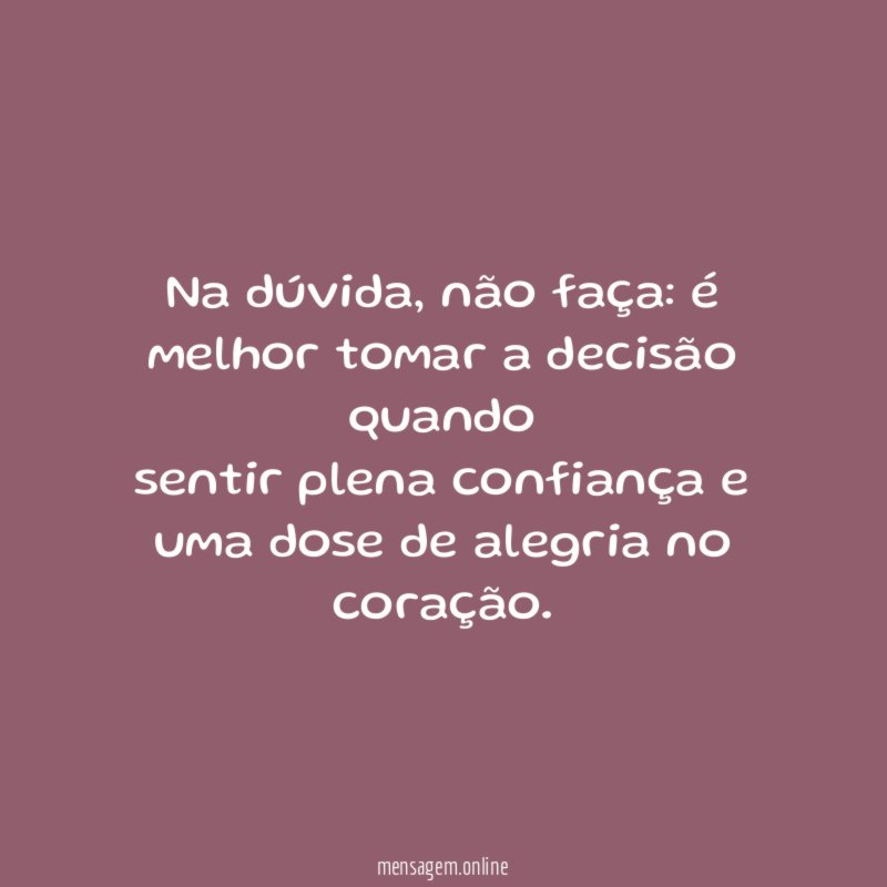 Na dúvida