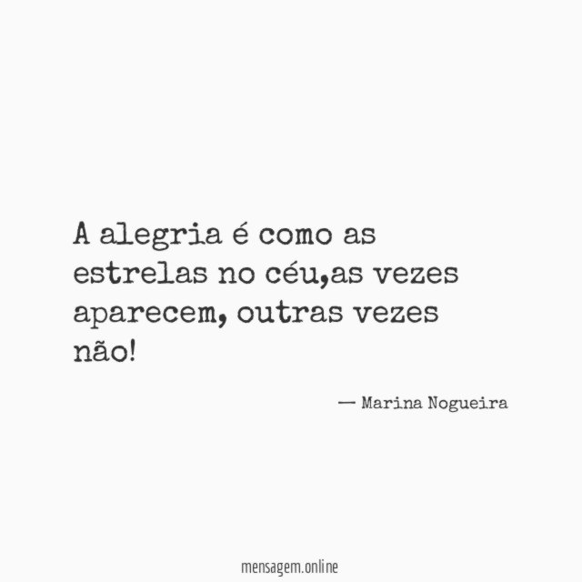 A alegria é como as estrelas no céu