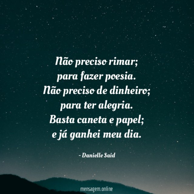 Não preciso rimar