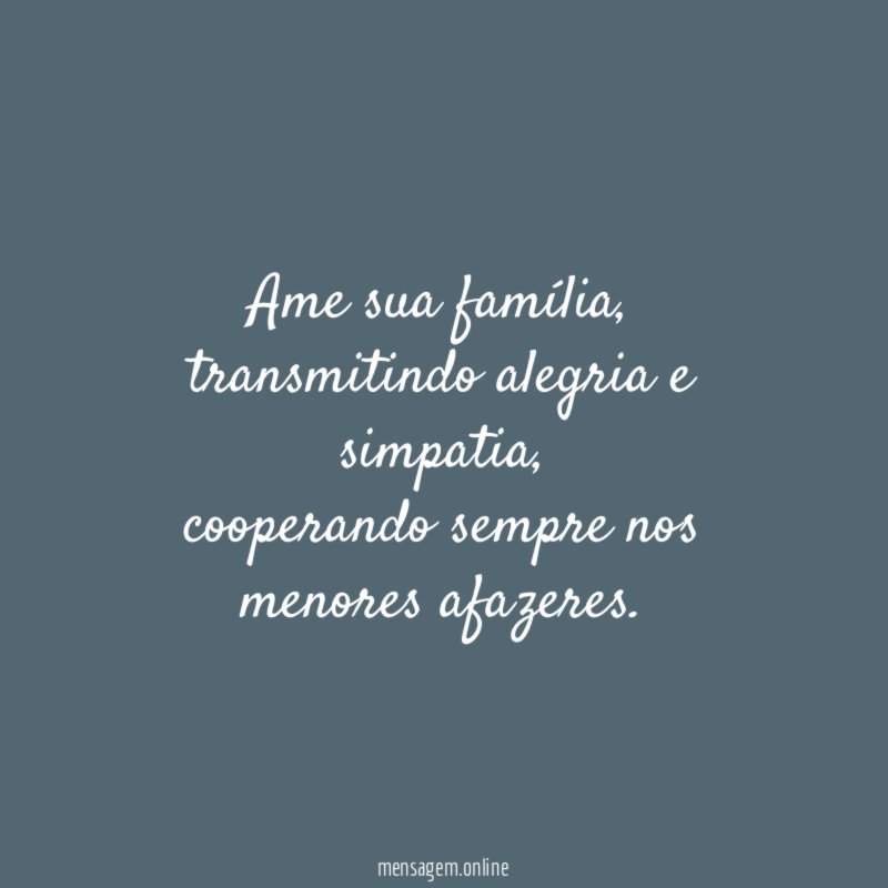 Ame sua família