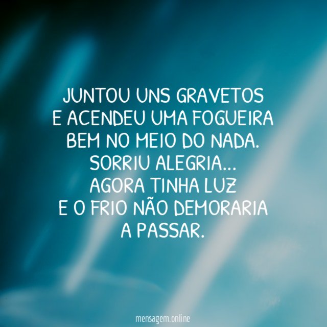 Juntou uns gravetos
