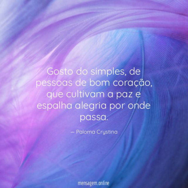 Gosto do simples