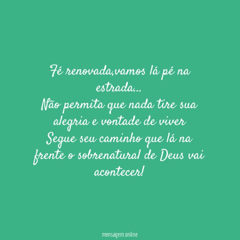 Fé renovada