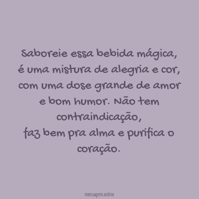 Saboreie essa bebida mágica