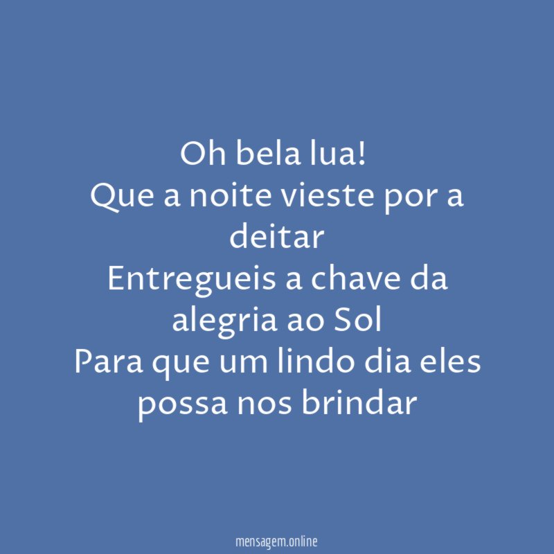 Oh bela lua