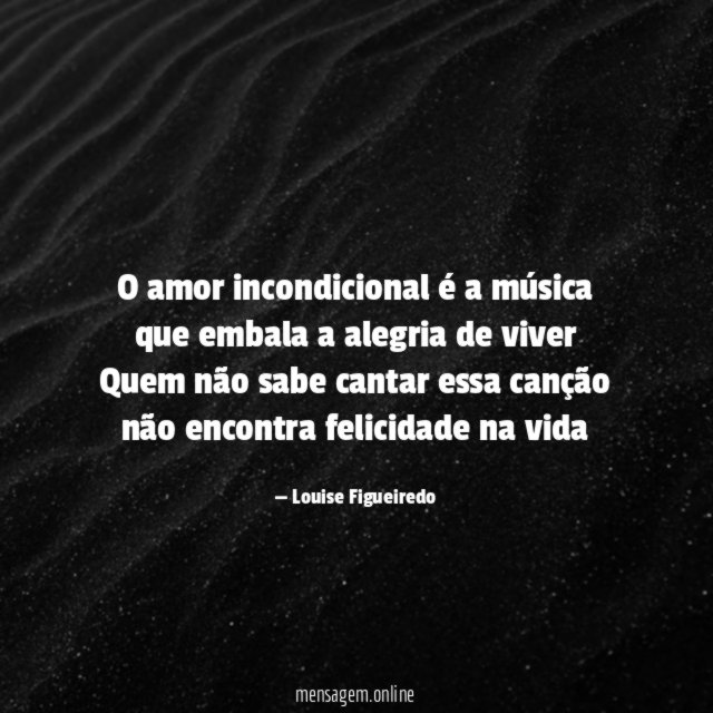 O amor incondicional é a música que embala a