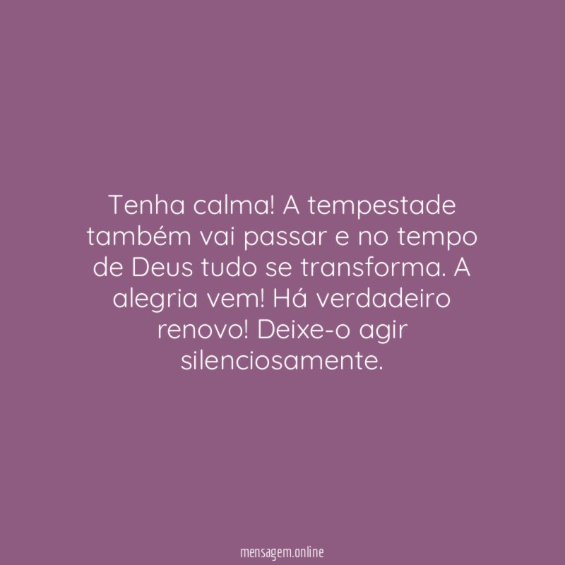 Tenha calma