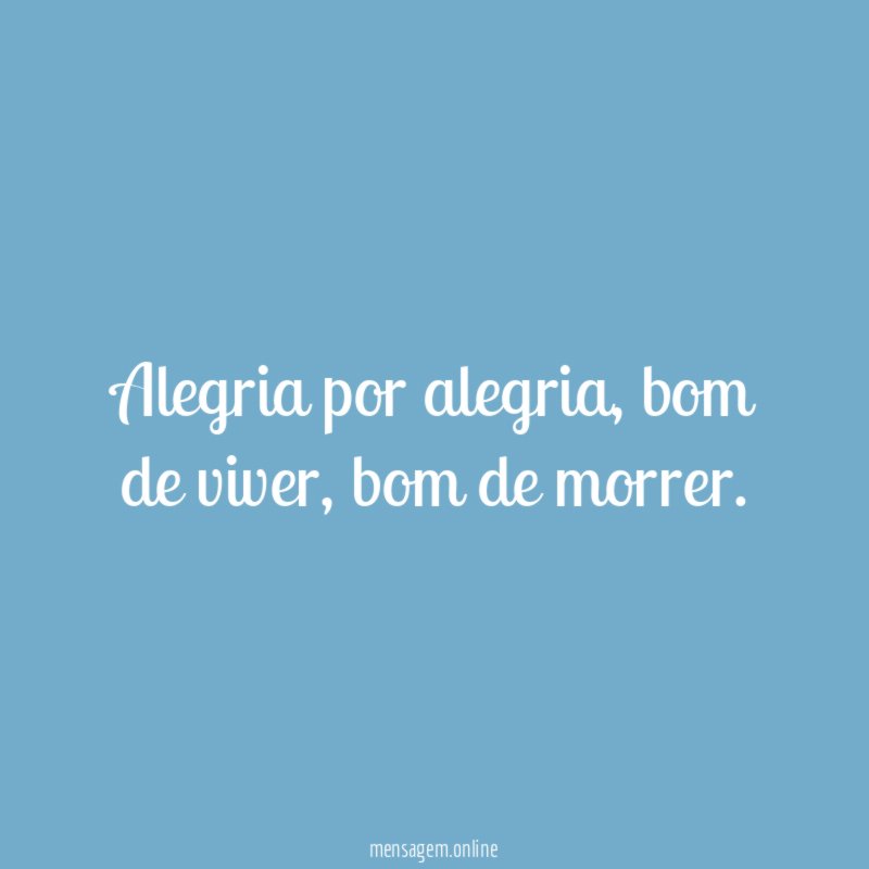 Alegria por alegria
