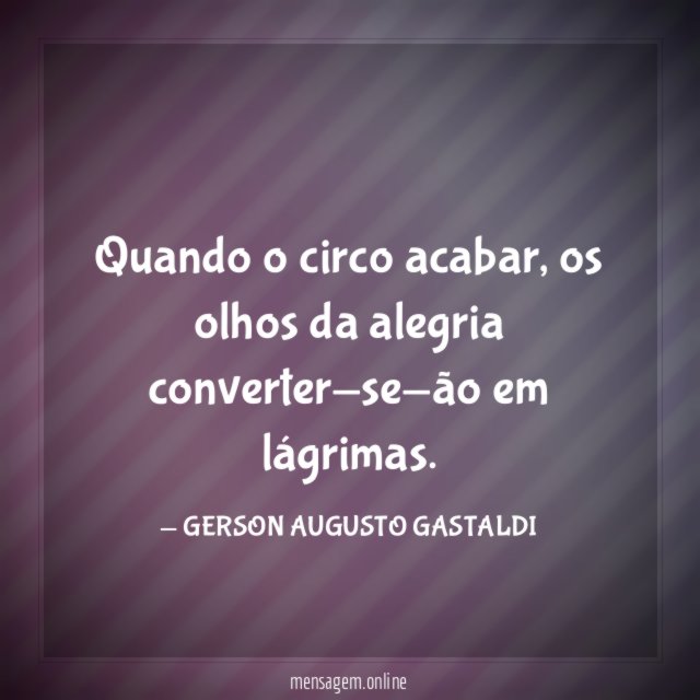 Quando o circo acabar