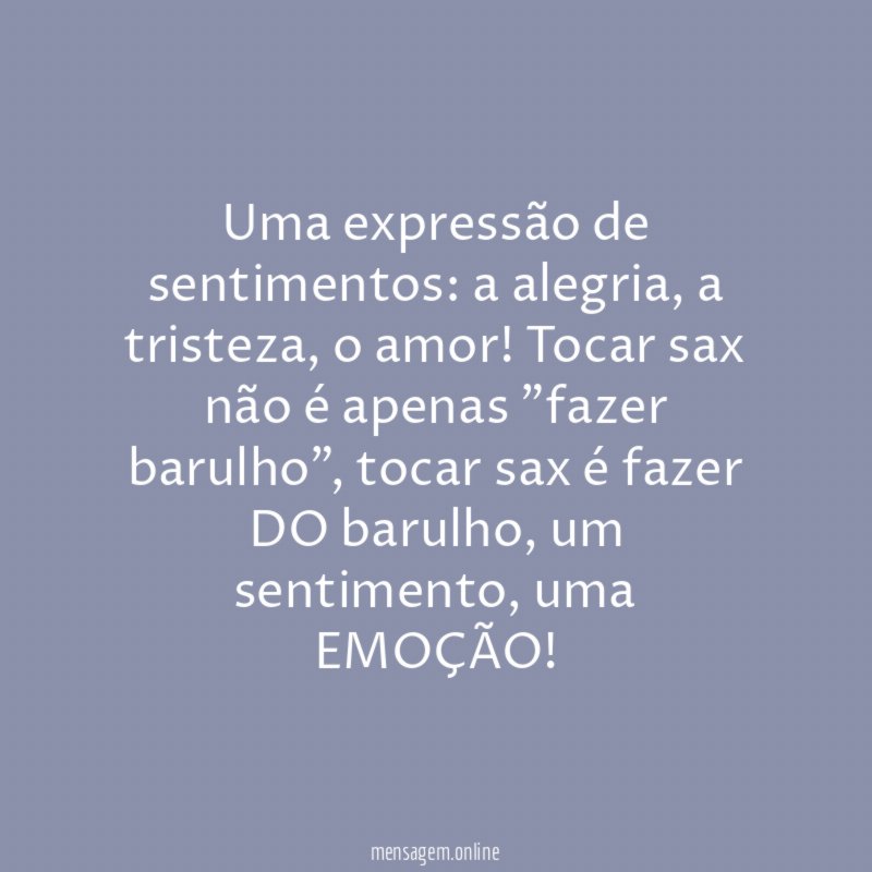 Uma expressão de sentimentos