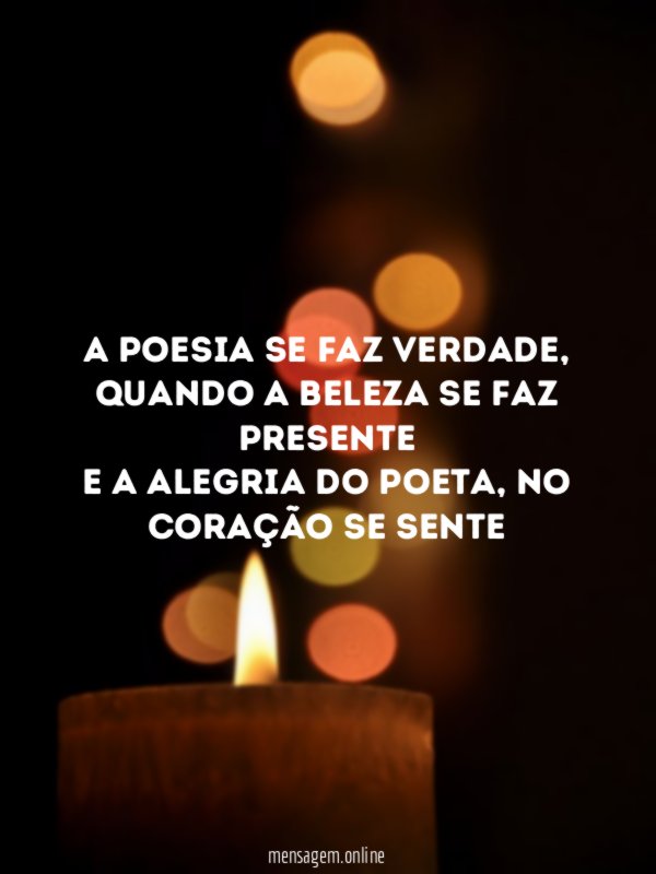 A poesia se faz verdade
