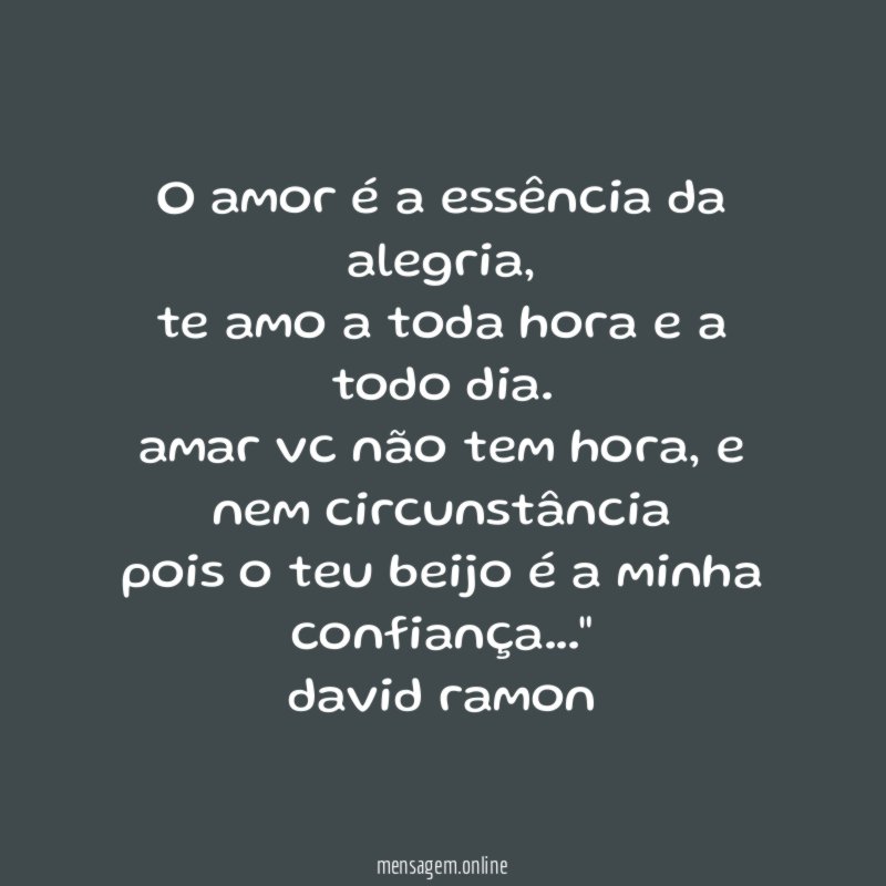 o amor é a essência da alegria