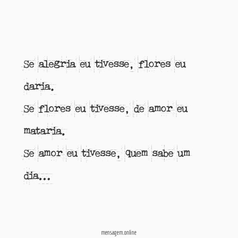 Se alegria eu tivesse