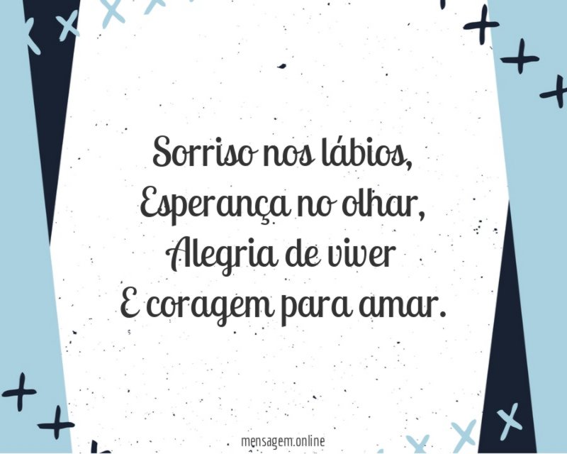 Sorriso nos lábios
