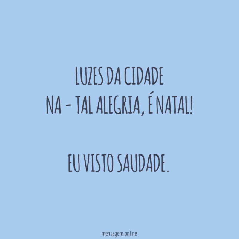 Luzes da cidade Na - tal alegria