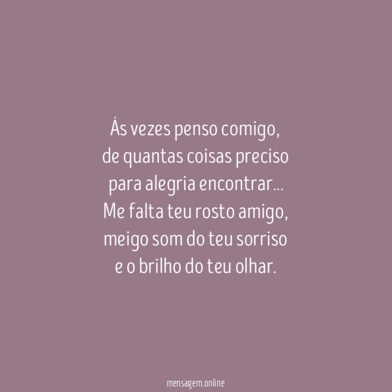 Ás vezes penso comigo