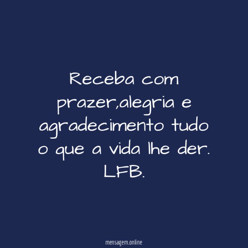 Receba com prazer