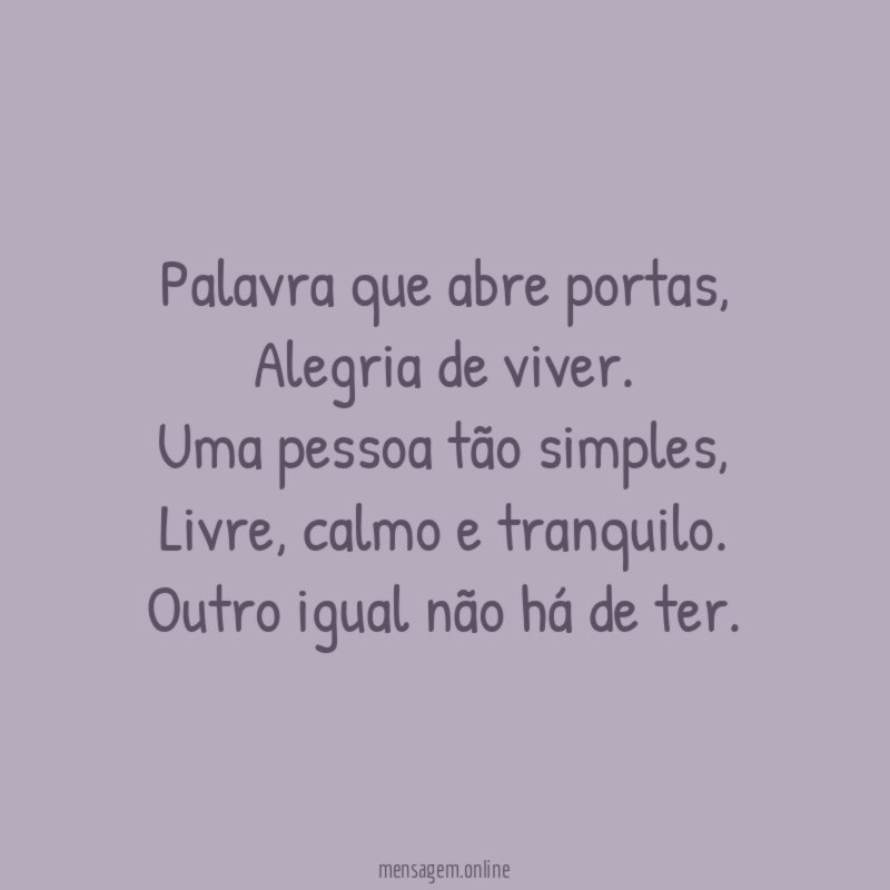 Palavra que abre portas