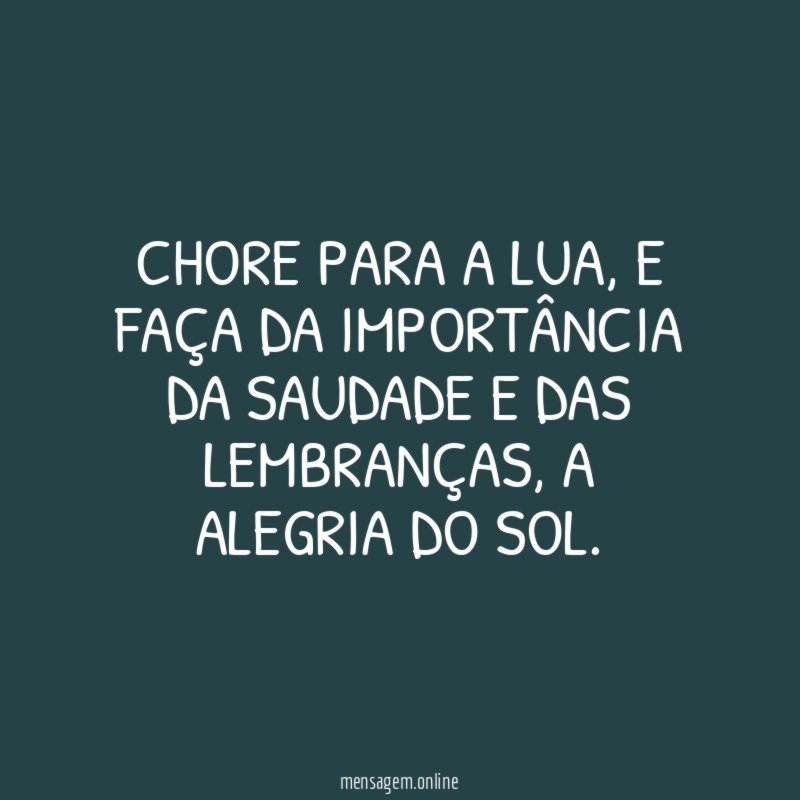 Chore para a lua