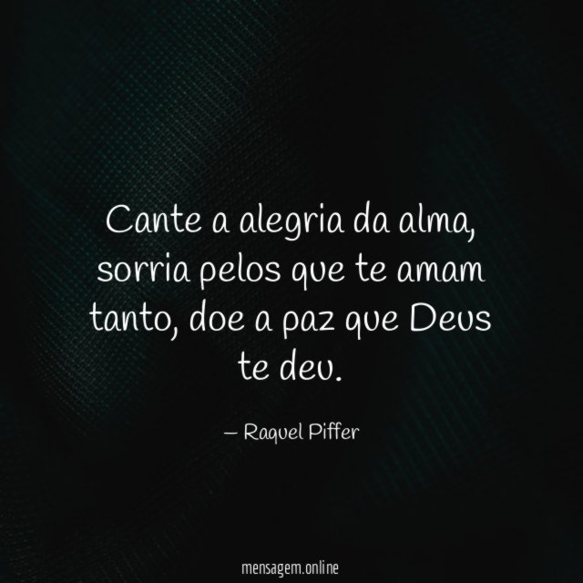 Cante a alegria da alma