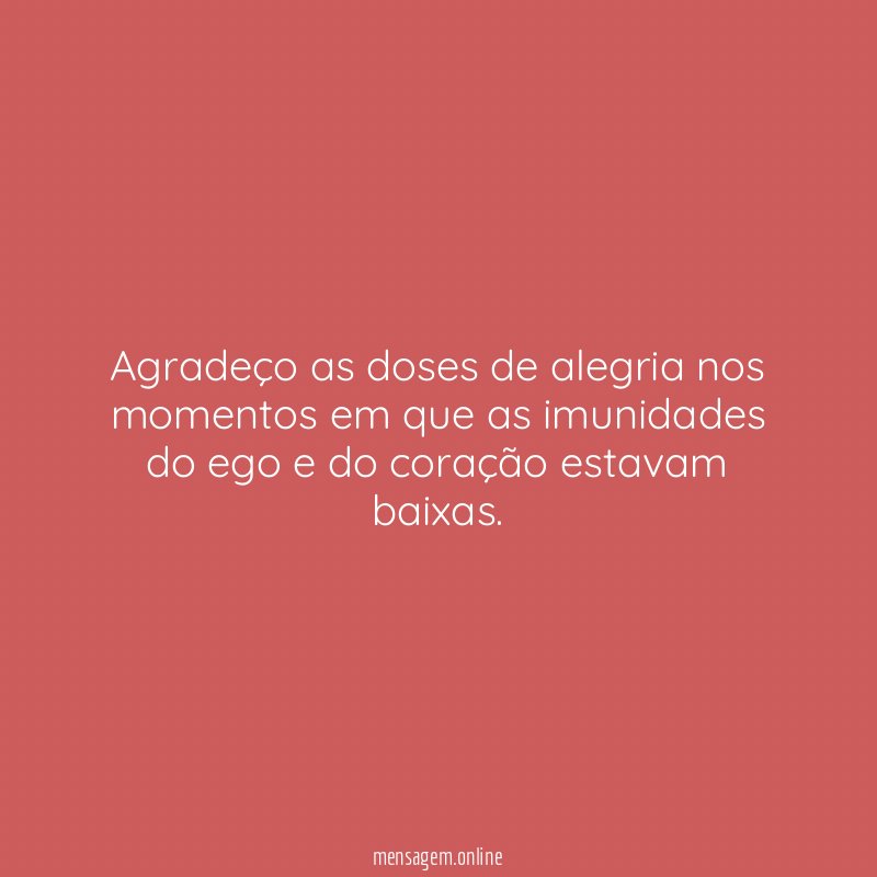 Agradeço as doses de alegria nos momentos em