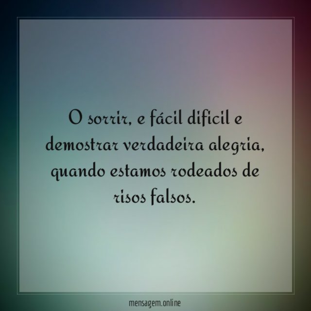 O sorrir