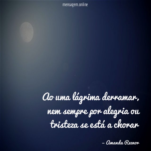 Ao uma lágrima derramar