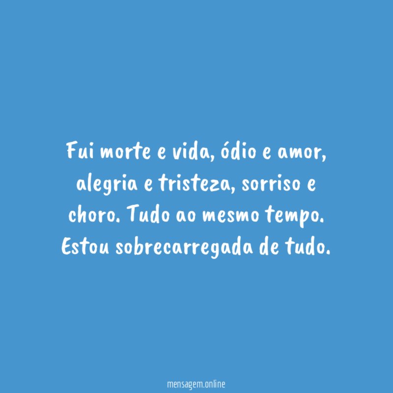 Fui morte e vida