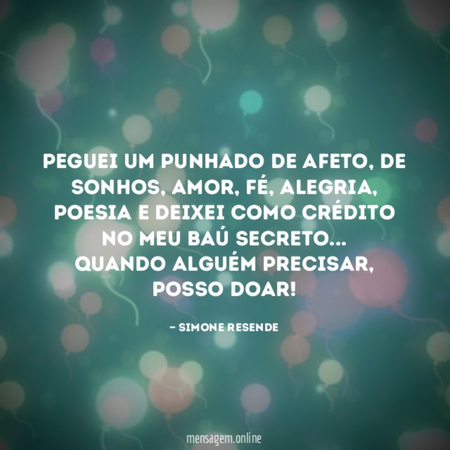 Peguei um punhado de afeto