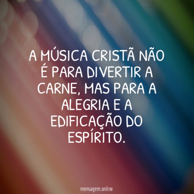 A música cristã não é para divertir a carne