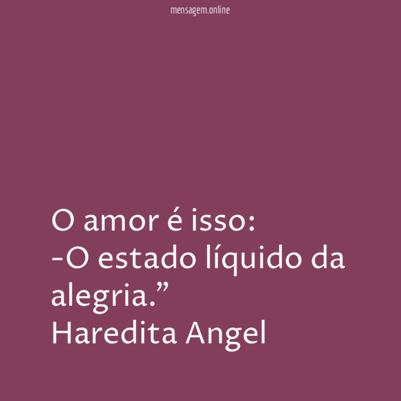 O amor é isso