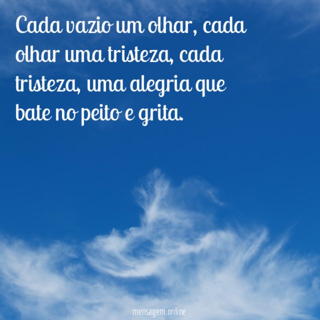 Cada vazio um olhar