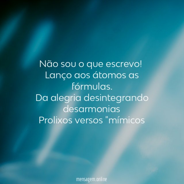 Não sou o que escrevo