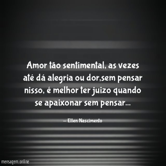Amor tão sentimental