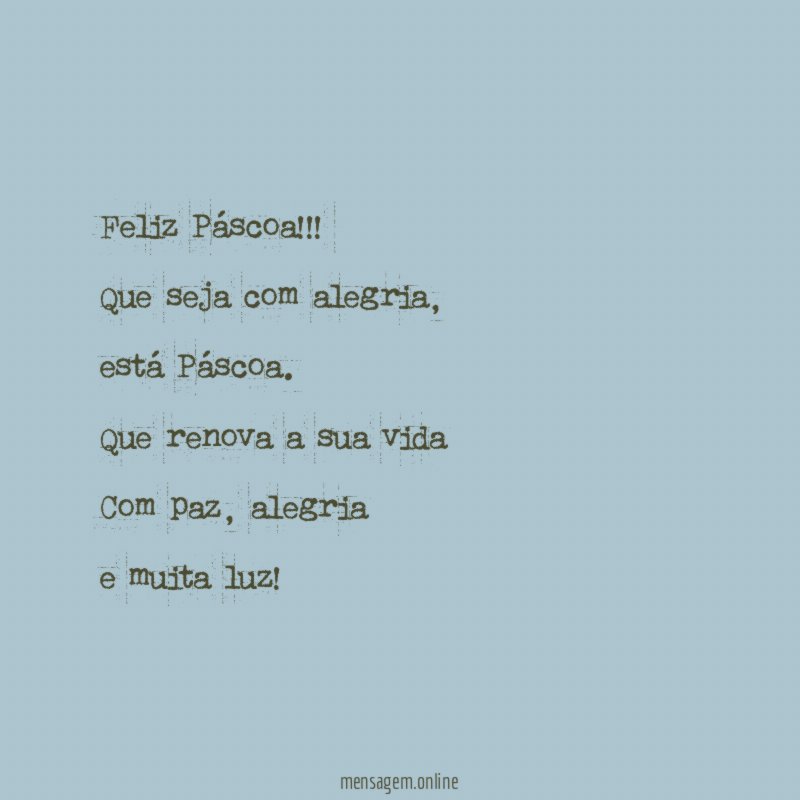 Feliz Páscoa