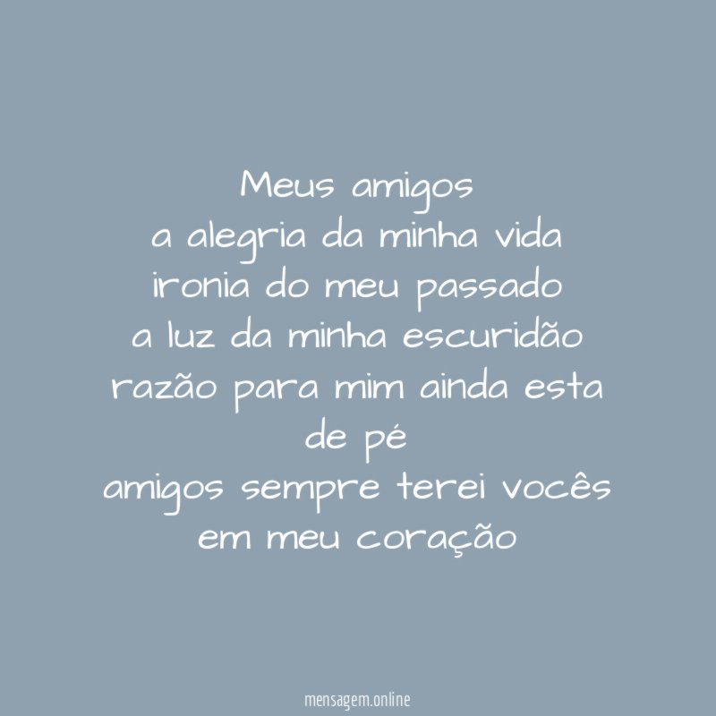 Meus amigos a alegria da minha vida ironia do meu