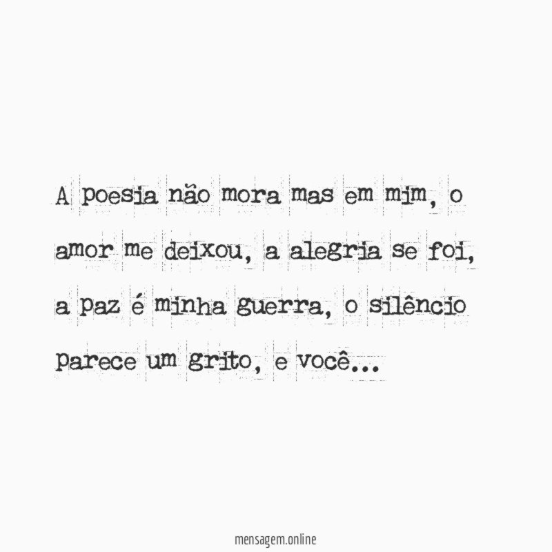 A poesia não mora mas em mim