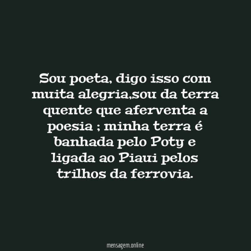 Sou poeta