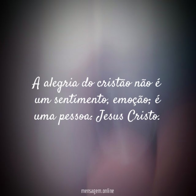 A alegria do cristão não é um sentimento