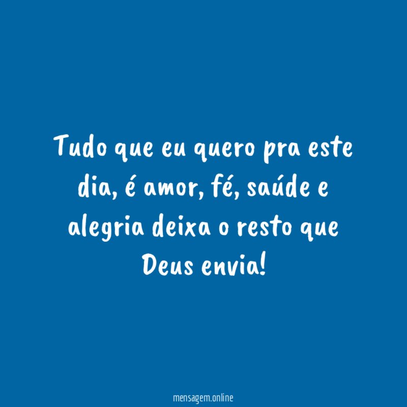 Tudo que eu quero pra este dia