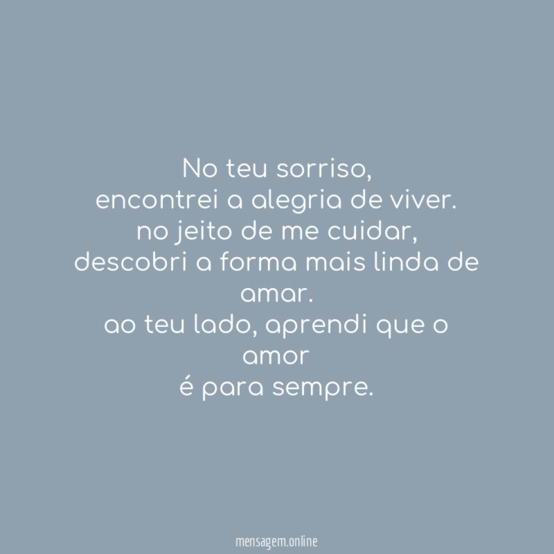 No teu sorriso