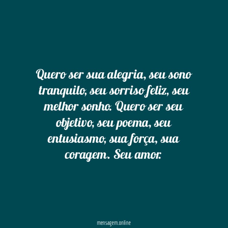 Quero ser sua alegria
